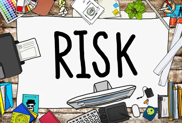 Arka plan metin ile: Risk — Stok fotoğraf