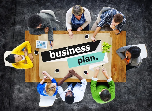 Biznes Plan, koncepcja strategii spotkanie — Zdjęcie stockowe