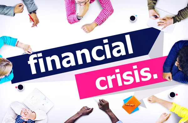 Grupo de empresarios y crisis financiera —  Fotos de Stock