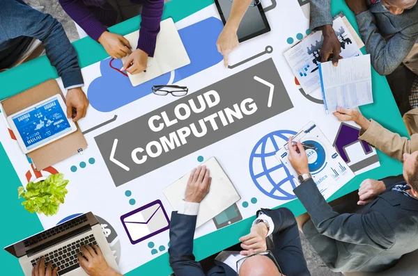 Cloud computing netwerk concept — Stockfoto