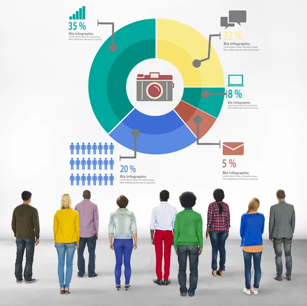 Conceito de diagrama gráfico de análise — Fotografia de Stock