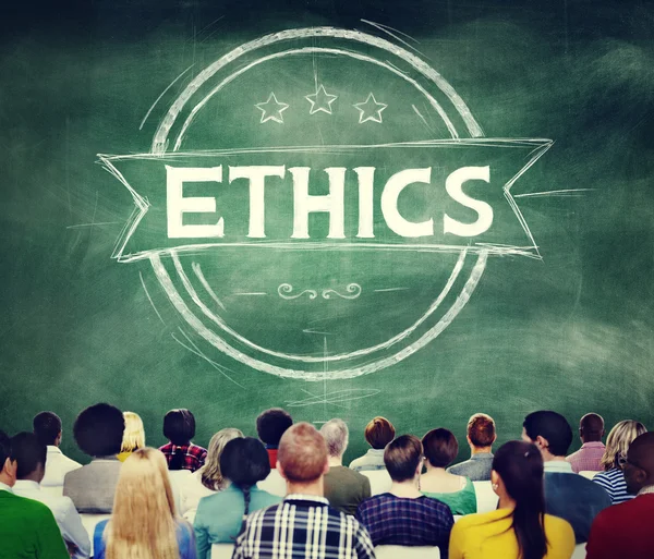 Ética lida com o conceito de valores de comportamento — Fotografia de Stock