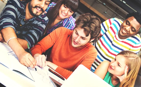 Diverse architects working together — Stock Photo, Image