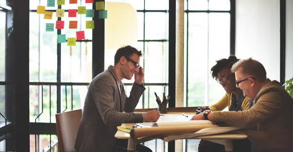 Group of architects working in office — Stock Photo, Image