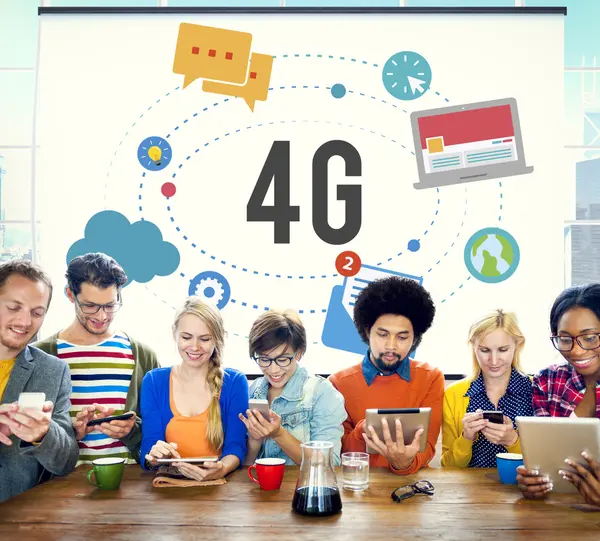 4G Telecommunication Connection Networking — Stock Photo, Image