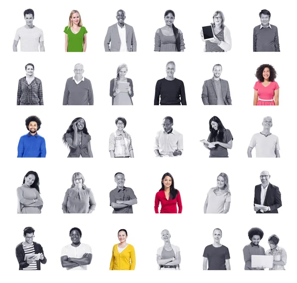 Personas diversas, concepto de comunicaciones globales —  Fotos de Stock