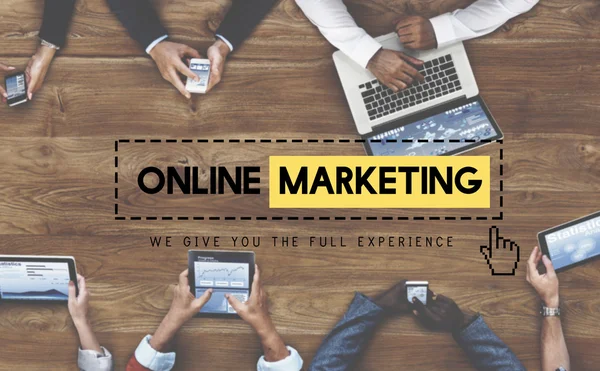 Marketing Online Anúncio — Fotografia de Stock