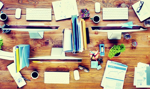 Contemporary Office Desk Concept — Stock Photo, Image