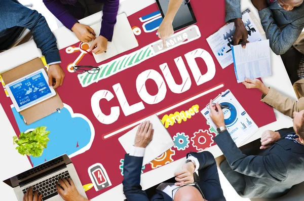 Cloud Computing netwerk opslag Concept — Stockfoto