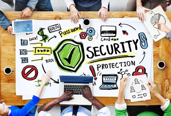 People Discussion Security Protection Concept — Stock Photo, Image