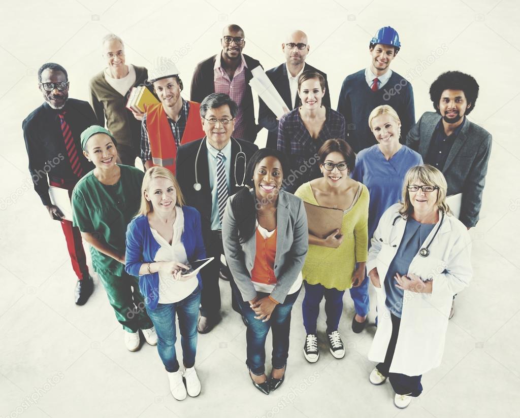 Multi-ethnic People with Various Jobs Concept
