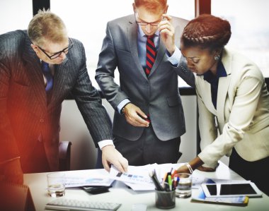 Kurumsal tartışma sahip iş adamları