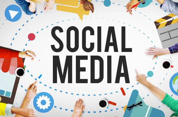 Sociala medier nätverk Online — Stockfoto