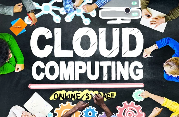 Concepto de conexión cloud computing —  Fotos de Stock