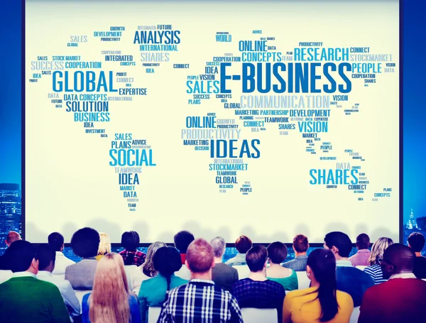 E-Business idéer analys meddelande lösning sociala koncept — Stockfoto