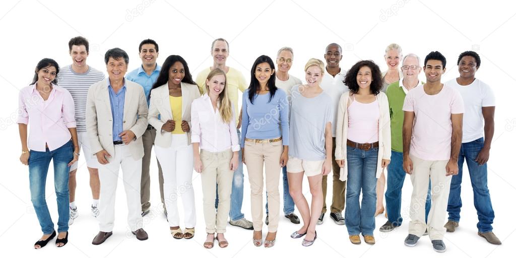 Group of diversity people standing together  