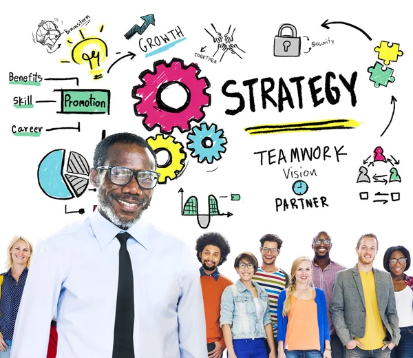 Strategie oplossing Teamwork Concept — Stockfoto