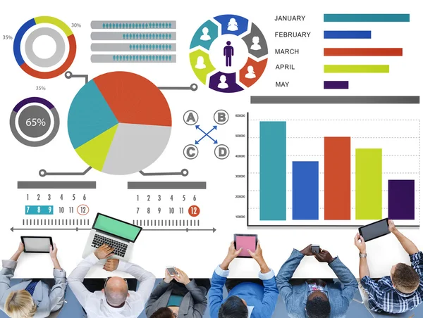 Grafico dei dati, concetto di report informativo — Foto Stock