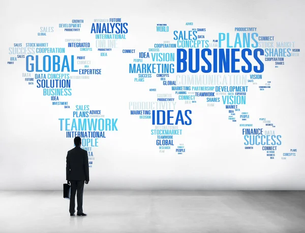 Business Global World Plans Concept — Stock Photo, Image