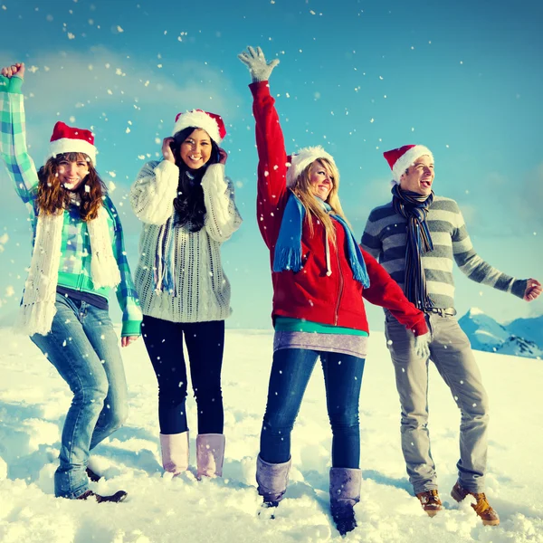 Friends Enjoyment Winter — Stock Photo, Image