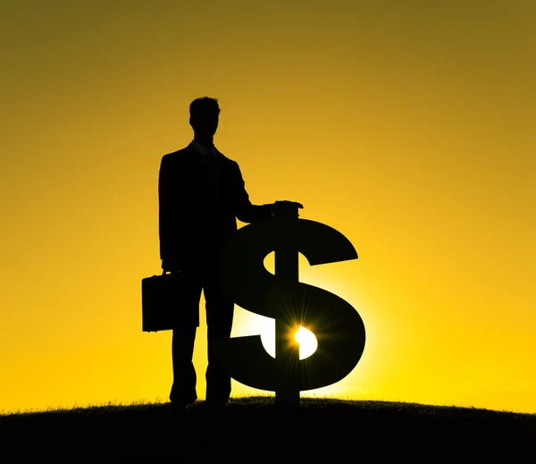 Businessman with Dollar Sign — Stock Photo, Image