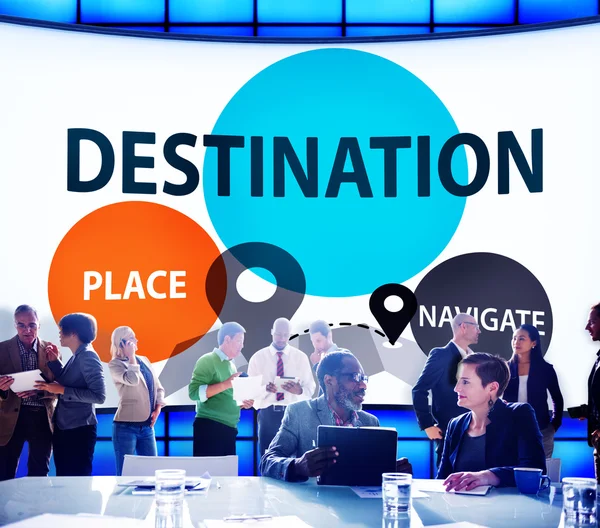 Destination navigera, resor koncept — Stockfoto
