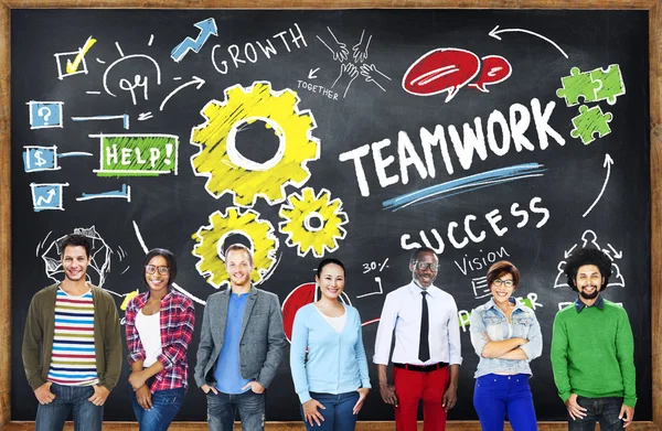 Teamwork, Collaboration Education and Learning Concept — Stock Photo, Image