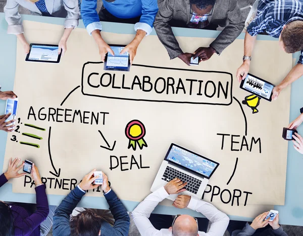 Conceptul de parteneriat de colaborare, suport — Fotografie, imagine de stoc