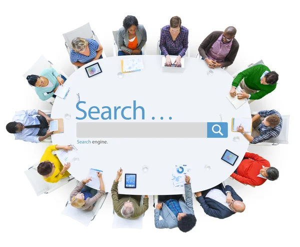 Zoeken bladeren, Search Engine Concept — Stockfoto