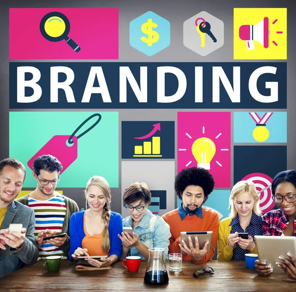 Branding Marketing, commerciële naam Concept — Stockfoto