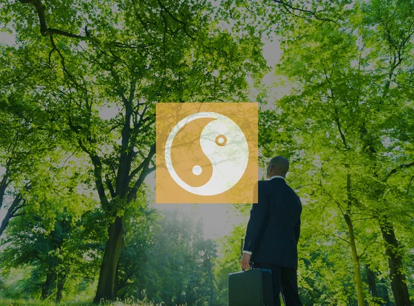 Yin Yang równowagi kontrastu — Zdjęcie stockowe