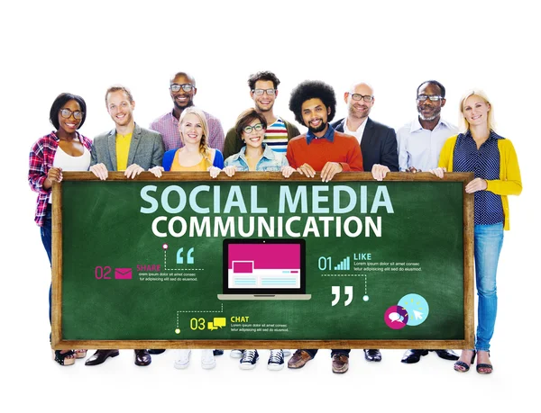 Szociális média, kapcsolat fogalma — Stock Fotó