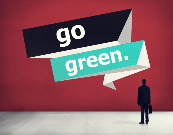 Go Green Concepto de Conservación Ambiental — Foto de Stock