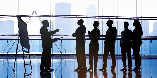 Silhouettes of Business group — Stock Photo, Image