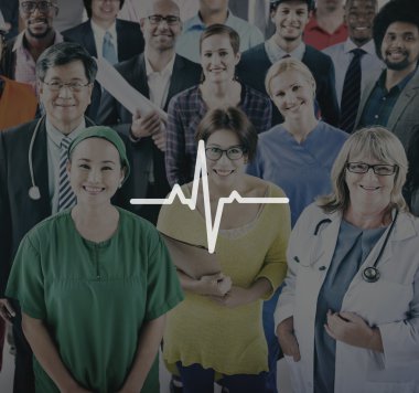 Kalp atışı ve grup farklı insan