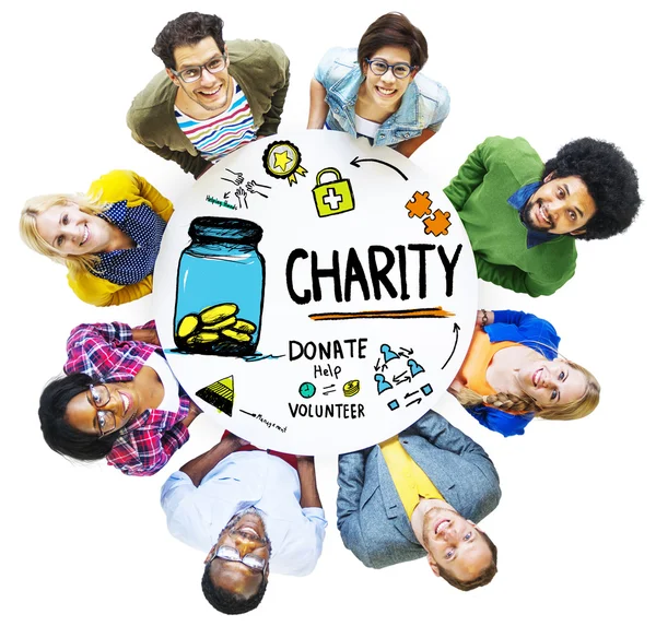 多種多様な人々 と慈善の概念 — ストック写真