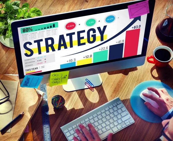 Stratégia, a terv és a koncepció taktika — Stock Fotó