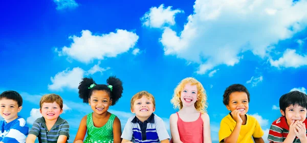 Diversity Children Sitting together — Stock Photo, Image