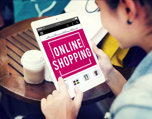 Online winkelen aankoop — Stockfoto