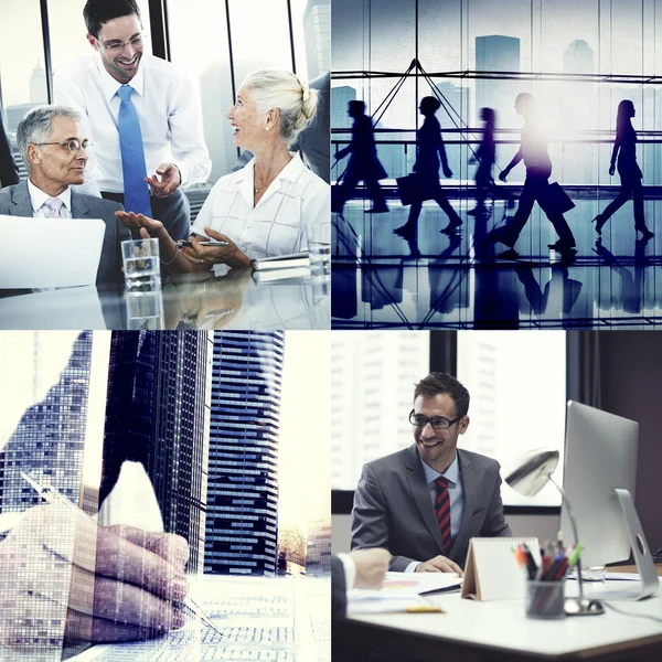 Collage van Business Corporate Team — Stockfoto