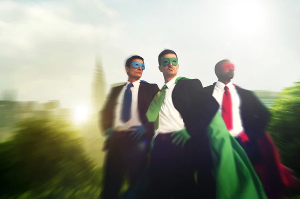 Businessmen in Superhero costumes — Stock Photo, Image