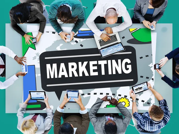 Estrategia de Marketing Concepto de Marca — Foto de Stock