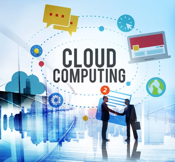 Cloud Computing Online Internet koncepcja — Zdjęcie stockowe