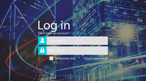 Log-In Registrieren Konto-Konzept — Stockfoto