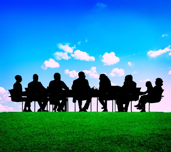 Üzleti csoport az ülésen — Stock Fotó