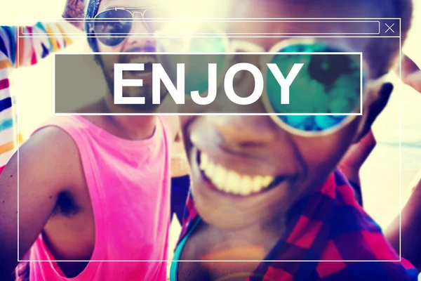 Enjoy Summer Friendship Concept — Stock Photo, Image