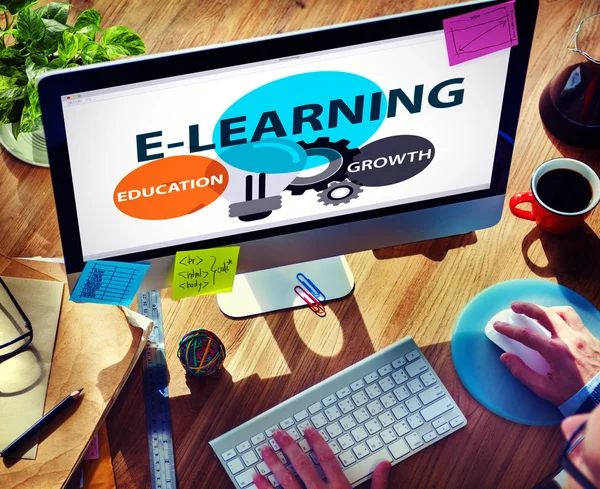 E-learning onderwijs groei — Stockfoto