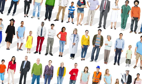 Grupo de personas de diversas profesiones multiétnicas — Foto de Stock