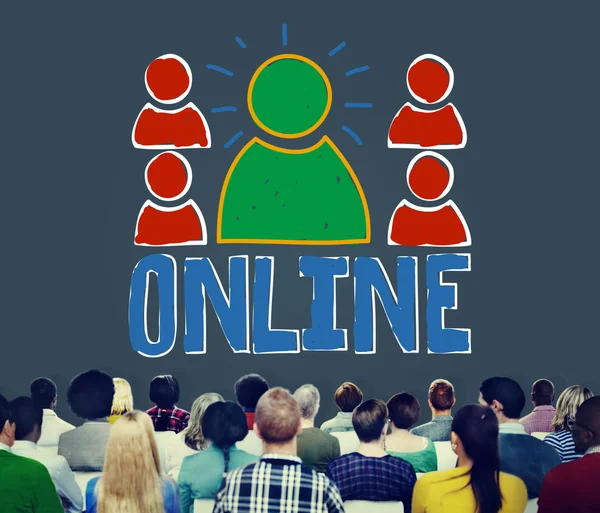 Online Connection Networking Concept — Stock Photo, Image