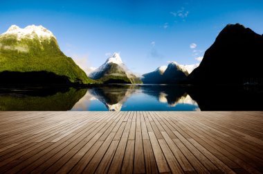 Milford Sound New Zealand   clipart
